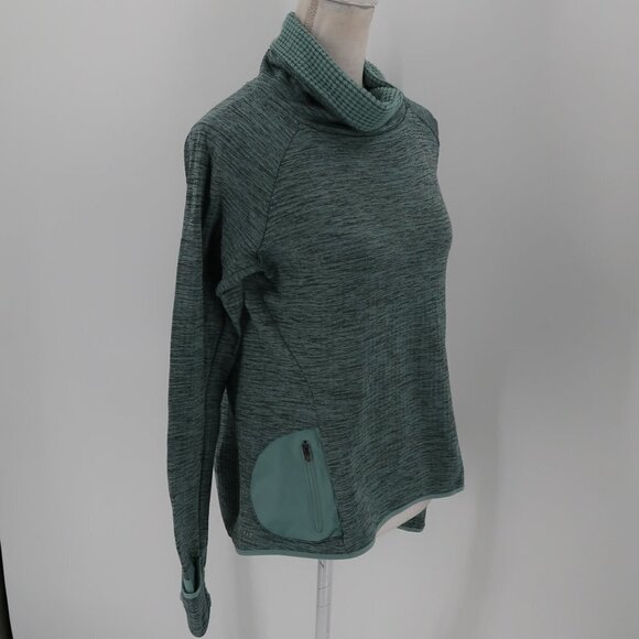 Nike Dri-Fit Women's Green Running Top Turtleneck Size Medium - Picture 1 of 11